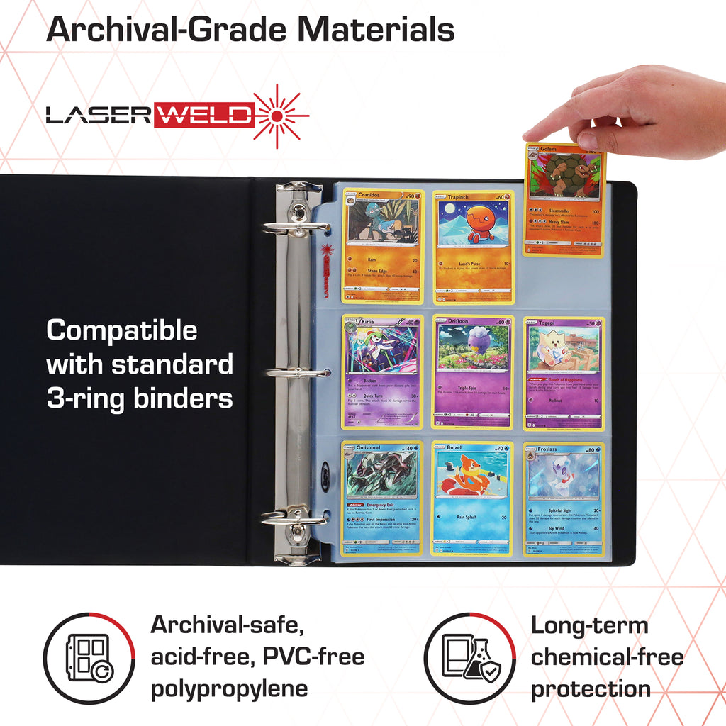 BCW LaserWeld 9-Pocket Page (50 CT. Pack)