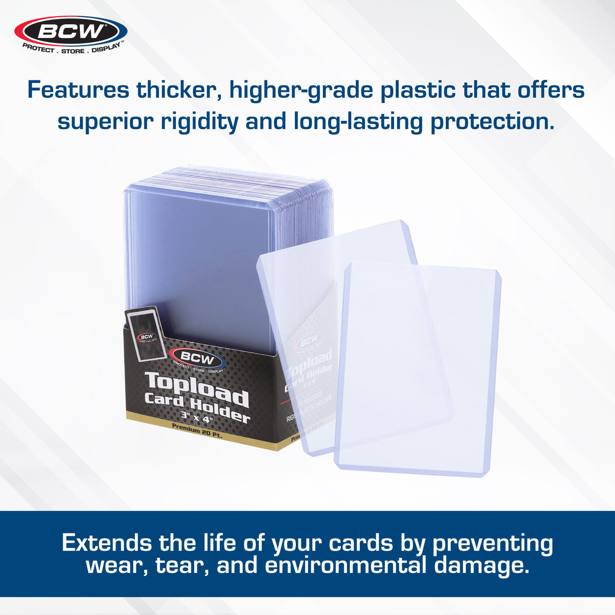 BCW 3x4 Topload Card Holder - Premium