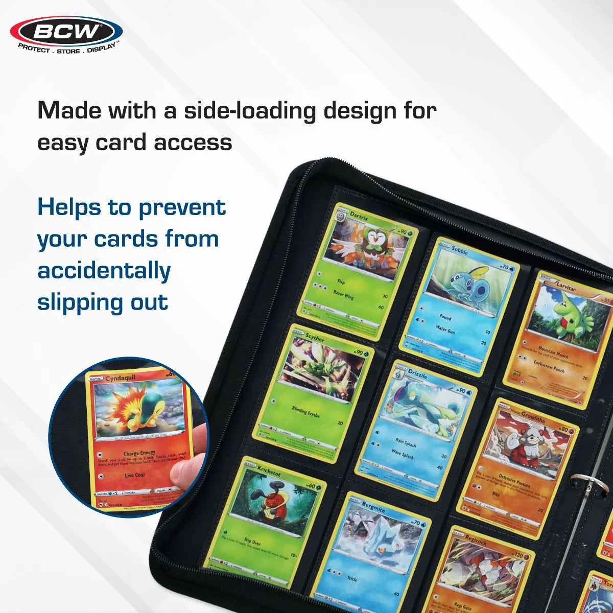 BCW Side Loading 18-Pocket Pro Pages (10 count) - Black
