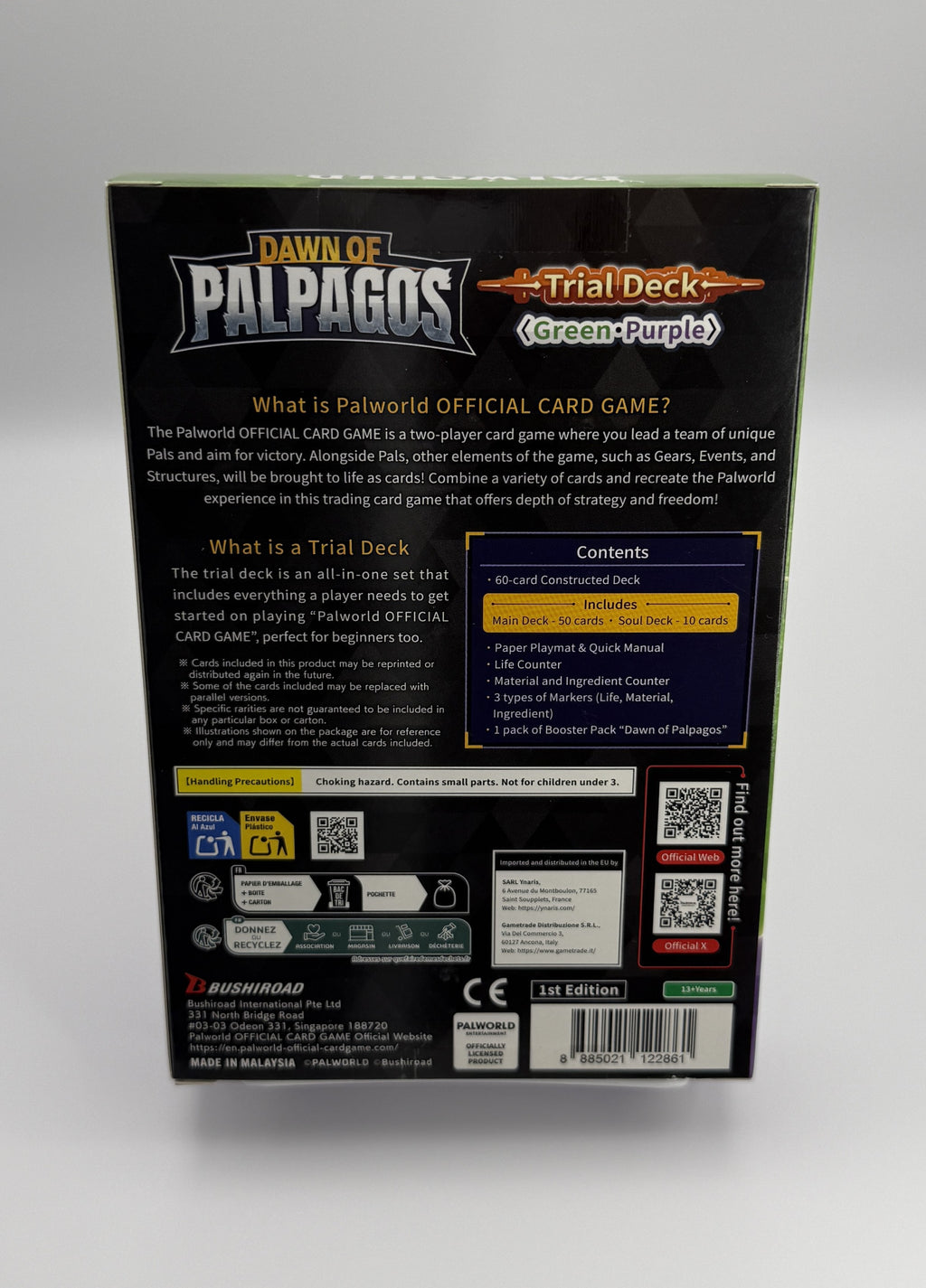 *1st Edition* Palworld Dawn of Palpagos Green and Purple Trial Deck English