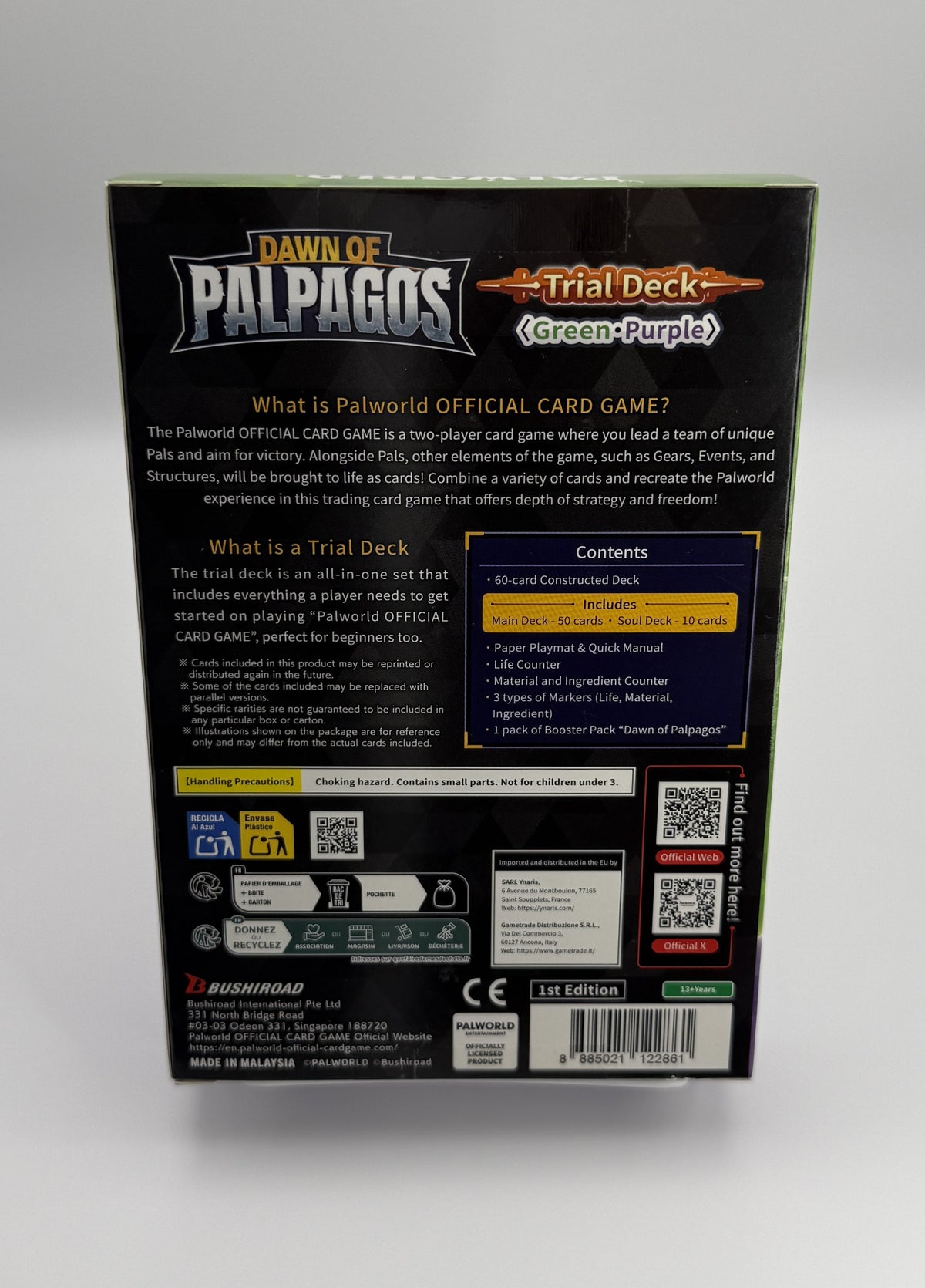 *1st Edition* Palworld Dawn of Palpagos Green and Purple Trial Deck English